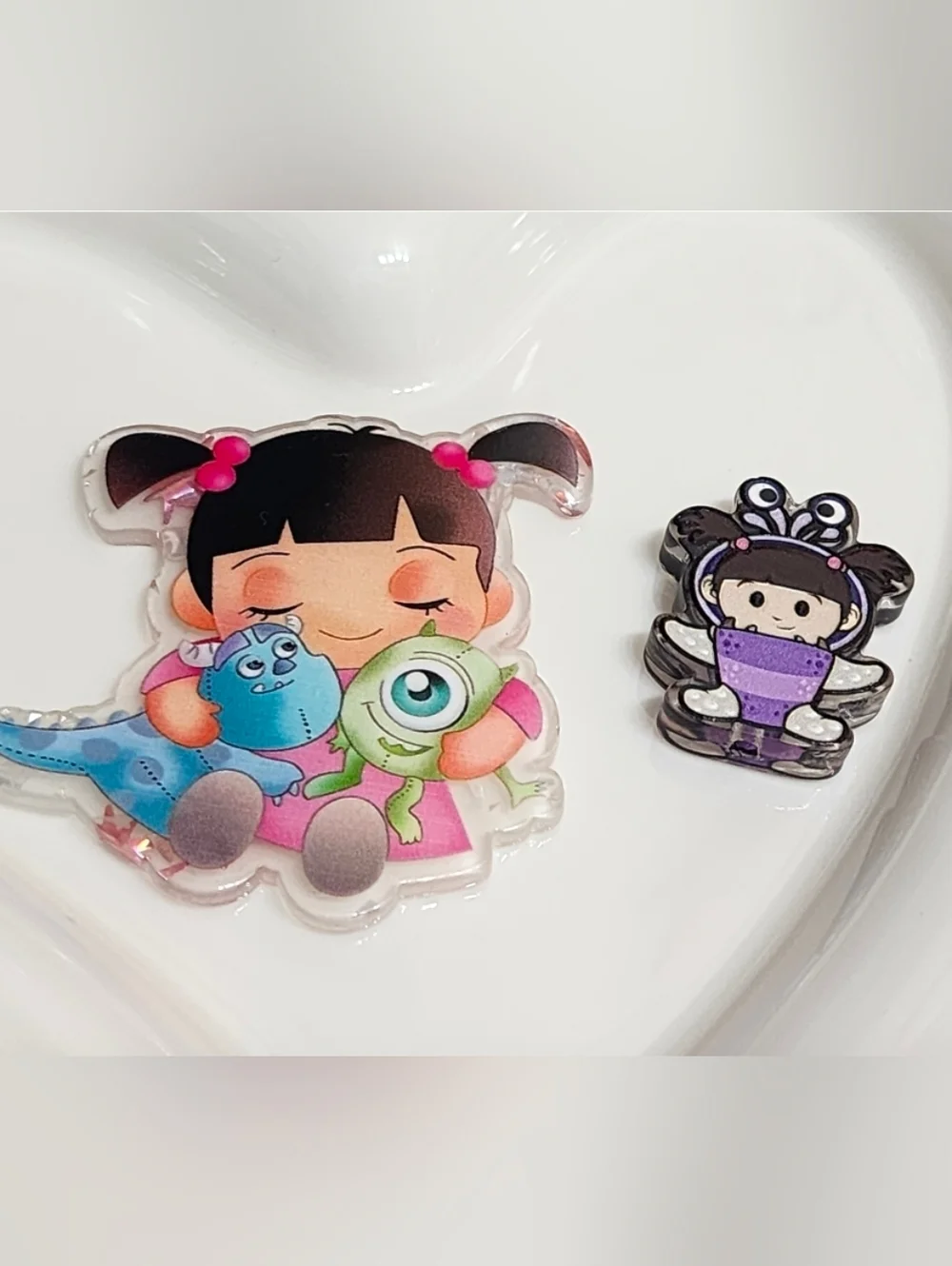 Girl Flatback Focal Bead Monster Badge Keychain Jewelry Making Crafts Magnet Bag